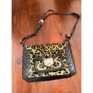 aimee kestenberg Leopard Print Cow Hide Quitled Satchel